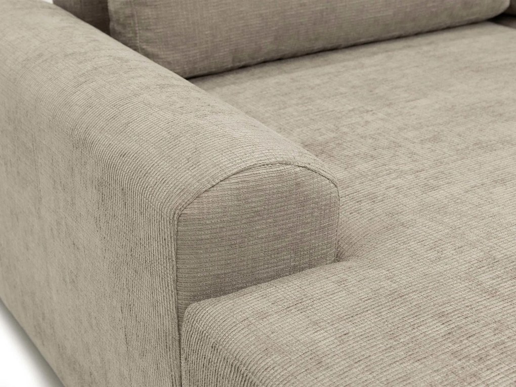 Ъглов диван Bella L-Бежов-Десен