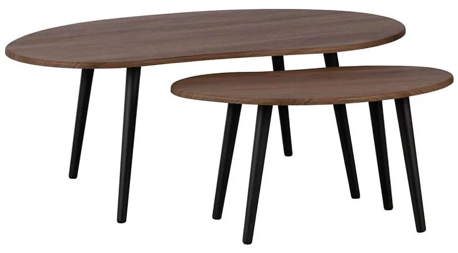 Eglo 424059 - Комплект 2 броя странични маси ALORAN кафяви