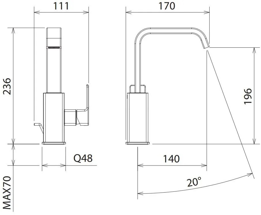 Кран за тоалетна LaTorre Profili Plus II