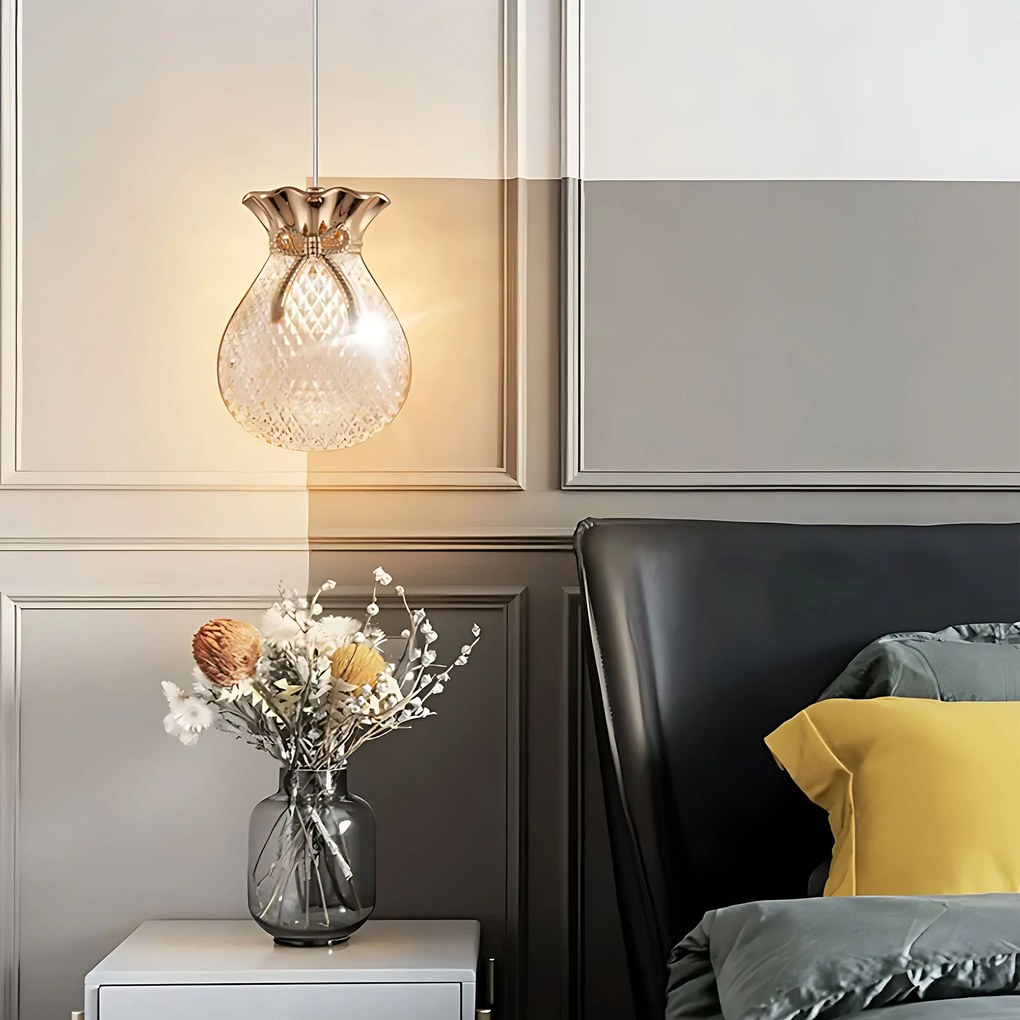 Висяща таванна лампа LHJ107-1CP light rose gold