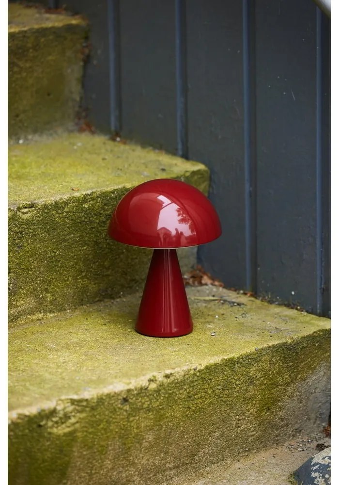 Червена LED затъмняваща се настолна лампа (височина 20 cm) Mush – Hübsch