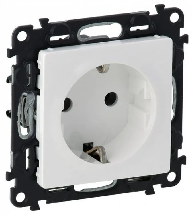 Legrand 753121  Контакт шуко 2P + E автоматични терминали - 16 A 250 V Valena life Бяло - 753121