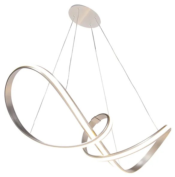 Дизайнерски висящ аплик стомана димируем с LED - Viola Due