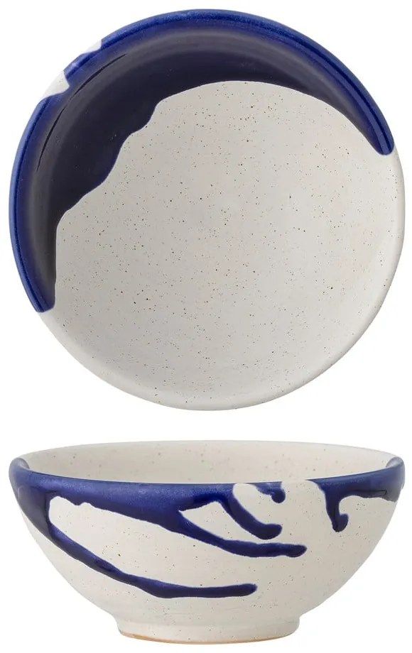 Глинена купичка в бяло и синьо 400 ml Okayama – Bloomingville