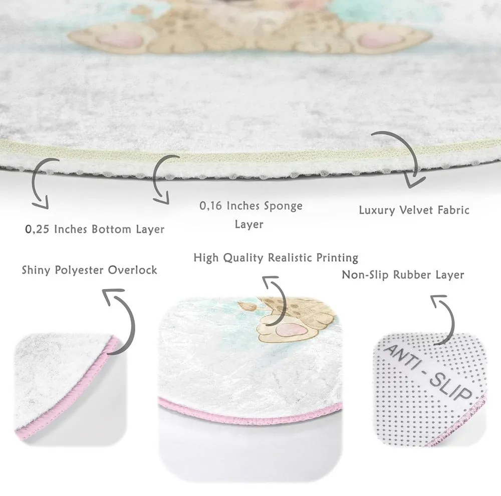 Бял детски килим ø 80 cm Comfort - Mila Home