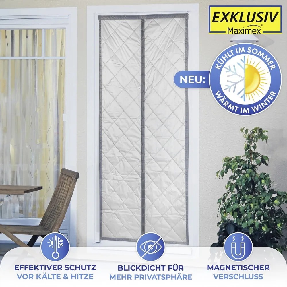 Термозавеса за врата в сиво-сребристо 80x200 cm - Maximex