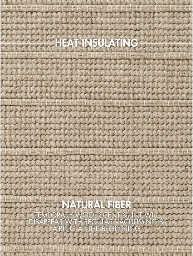 Бежова ръчно изработена вълнена пътека 80x250 cm Camden Parker – Ted Baker