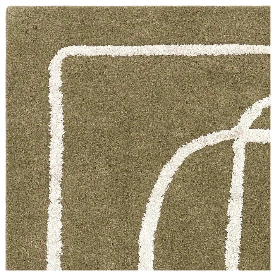 Зелен ръчно изработен вълнен килим 160x230 cm Matrix – Asiatic Carpets