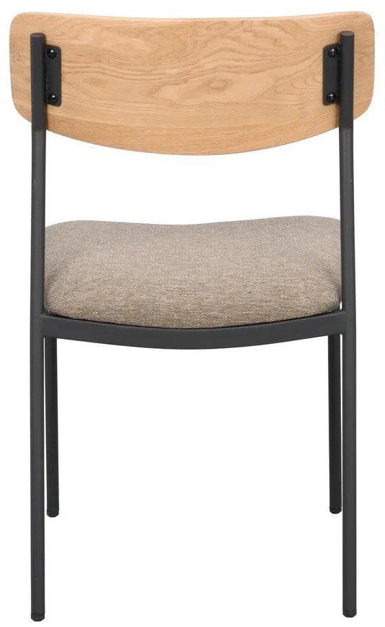 Трапезни столове в бежов и естествен цвят в комплект от 2 бр. Maymont – Rowico