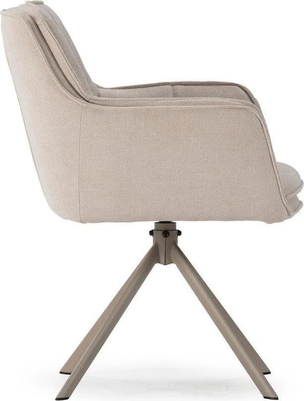 Бежови тапицирани трапезни столове в комплект 2 бр. Keiko – Marckeric