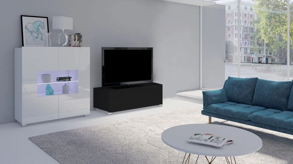 TV шкаф Calabrini-Black-Length: 100 cm.