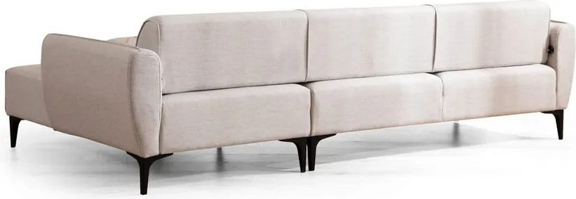 Бял ъглов диван , десен ъгъл Belissimo – Balcab Home