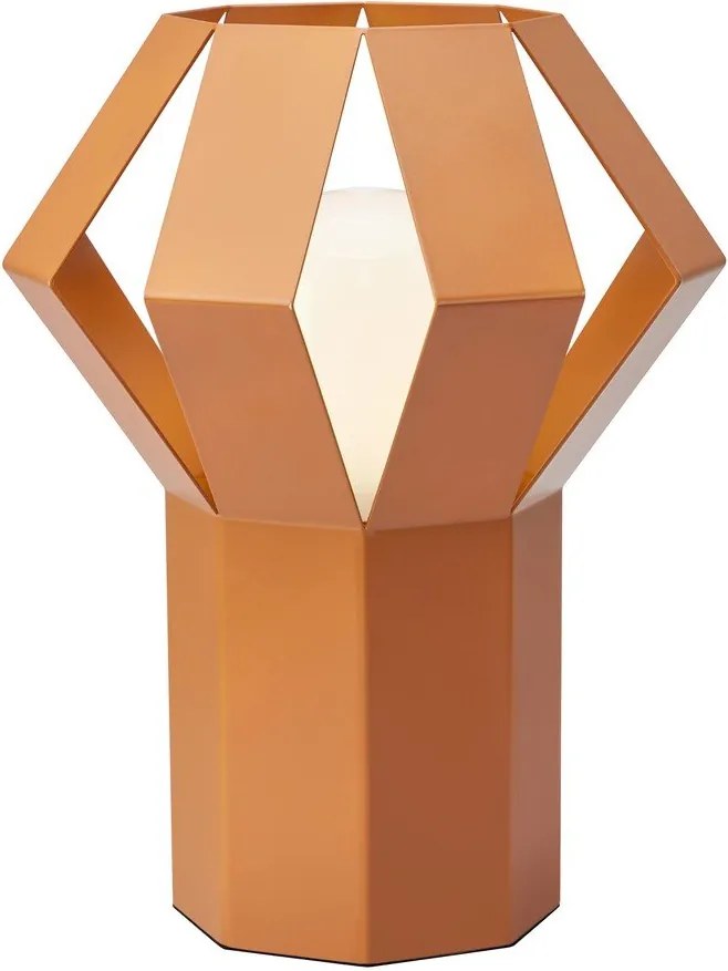 Оранжева метална настолна лампа с метален абажур (височина 27 cm) Octa – Markslöjd