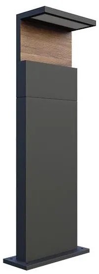 LED Екстериорна лампа NATURA LED/12W/230V 4000K 60 см IP65 кафяв/антрацит