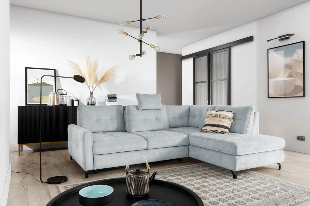 Ъглов диван Kognito plus-Right-Gkri Anoixto