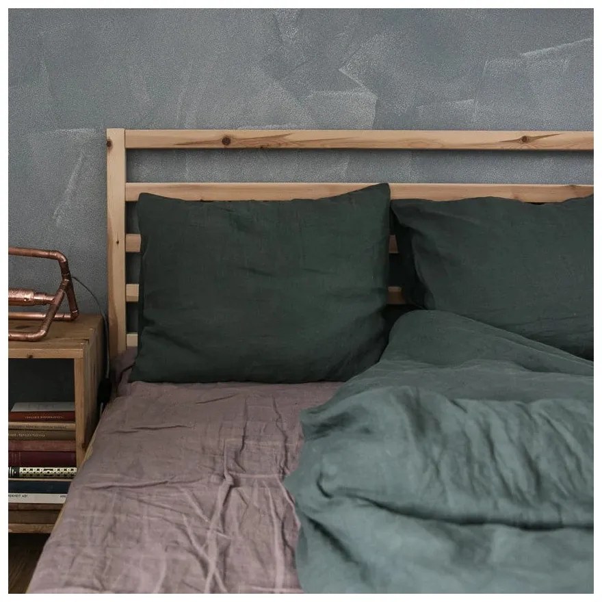 Розов/кафяв ленен чаршаф 180x260 cm Ashes of Roses – Linen Tales