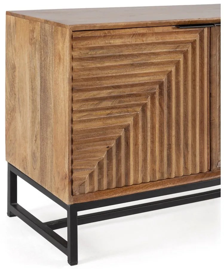 Маса за телевизор от масивно манго в естествен цвят 160x58x40 cm Nereida – MOME