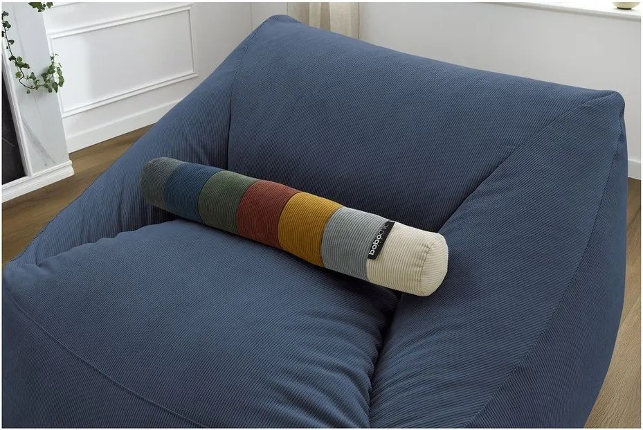 Тъмносин пуф от рипсено кадифе Lilibet – Bobochic Paris