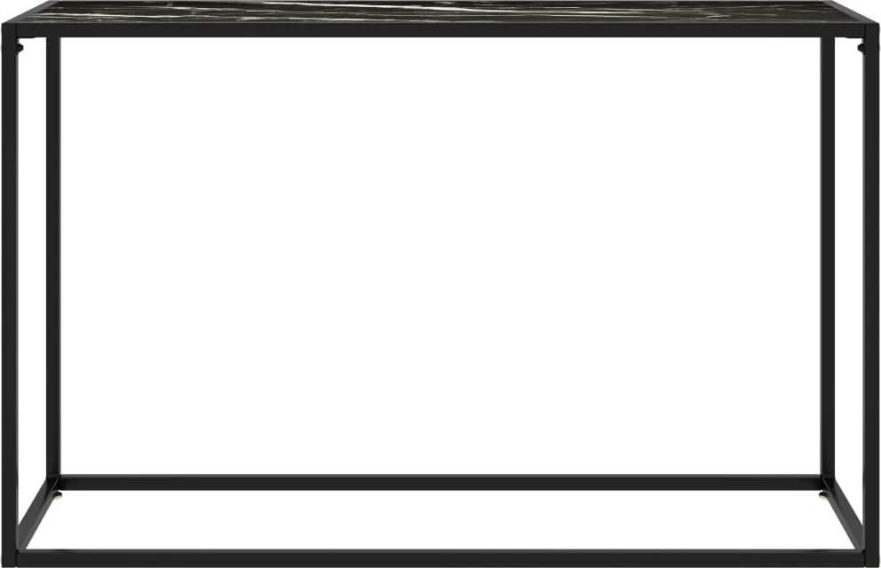 322818 vidaXL Конзолна маса, черна, 120x35x75 cм, закалено стъкло