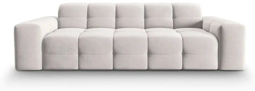 Светлосив кадифен диван 222 cm Kendal - Micadoni Home