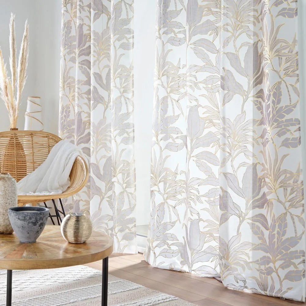 Завеса в бежов и златист цвят 135x240 cm Vayana – douceur d'intérieur