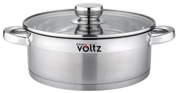 Тенджера Oliver Voltz OV51210Q20, 2 л, 20 x 7 см, Плитка, Индукция, Дебело дъно, Инокс