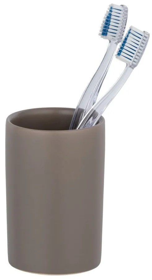 Кафява керамична чаша за четки за зъби Polaris - Wenko