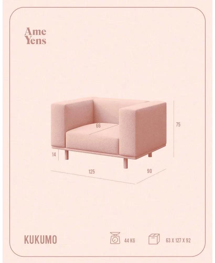 Бежово кресло от плат букле Kukumo - Ame Yens