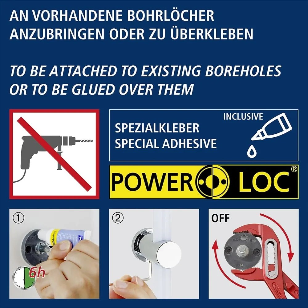 Прозрачен самоносещ рафт за баня - Wenko