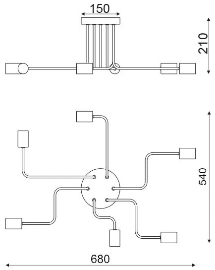 Покривна лампа Полилей Copper ii