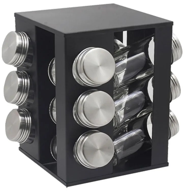 Бурканчета за подправки на стойка ZEPHYR ZP 1217 CS12 – Комплект за организиране на кухня - Червен