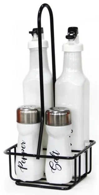 Horecano - Стъклен оливерник от 5 части на метална стойка "VINTAGE"-(HC-32122)