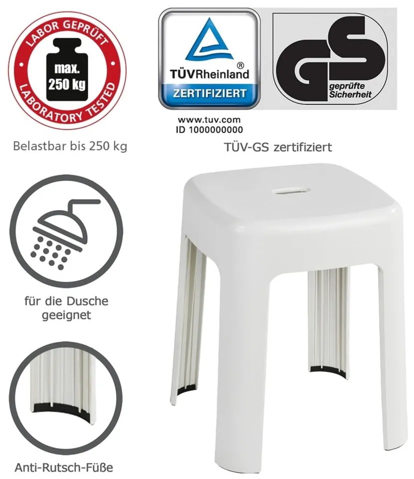 Бяла табуретка Аляска - Wenko