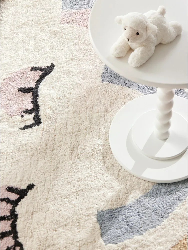 Кремав памучен детски килим подходящ за пране/ръчно изработен 140x200 cm Snuggle Nappi – Hanse Home