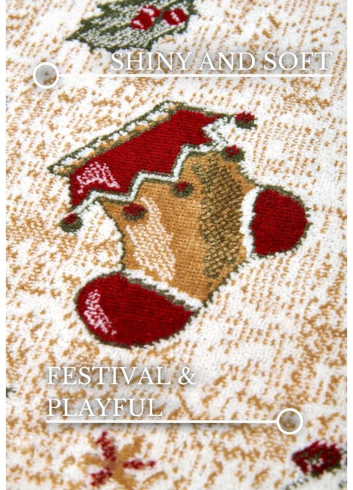 Червен килим с коледен мотив със смес от памук 160x230 cm Toy's Delight Red Christmas – Villeroy&Boch