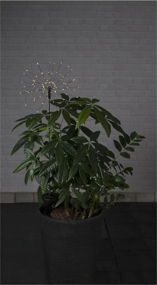 Външно соларно LED осветително тяло с бели светодиоди, височина 100 cm Firework - Star Trading