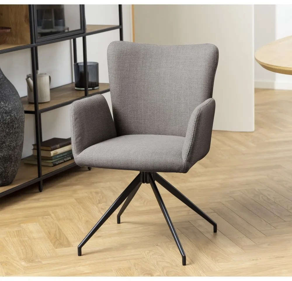 Сиви тапицирани трапезни столове в комплект 2 бр. Laura – Actona