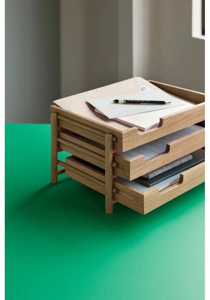 Дървен органайзер за докумнети Note – Hübsch