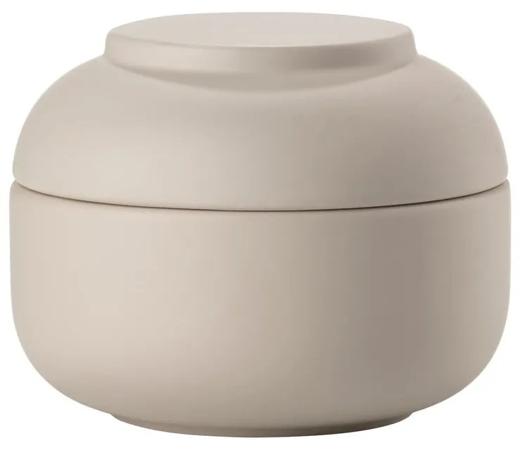 Бежов керамичен органайзер за баня за памучни тампони Sensu – Zone