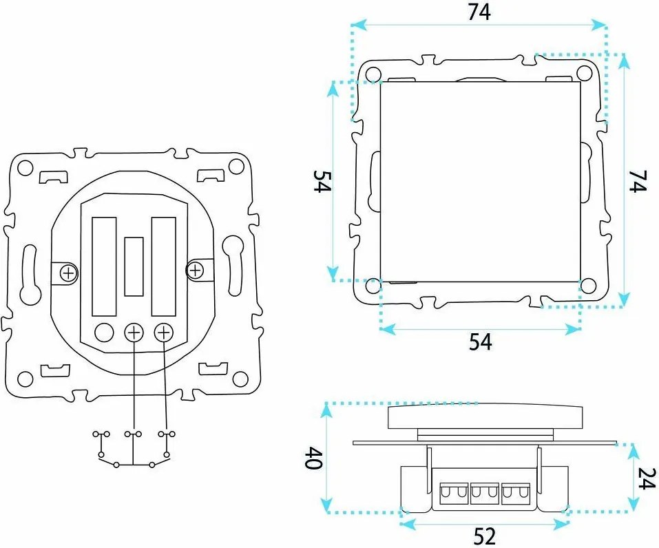 Единичен Ключ OSTE JNH006-W BLACK