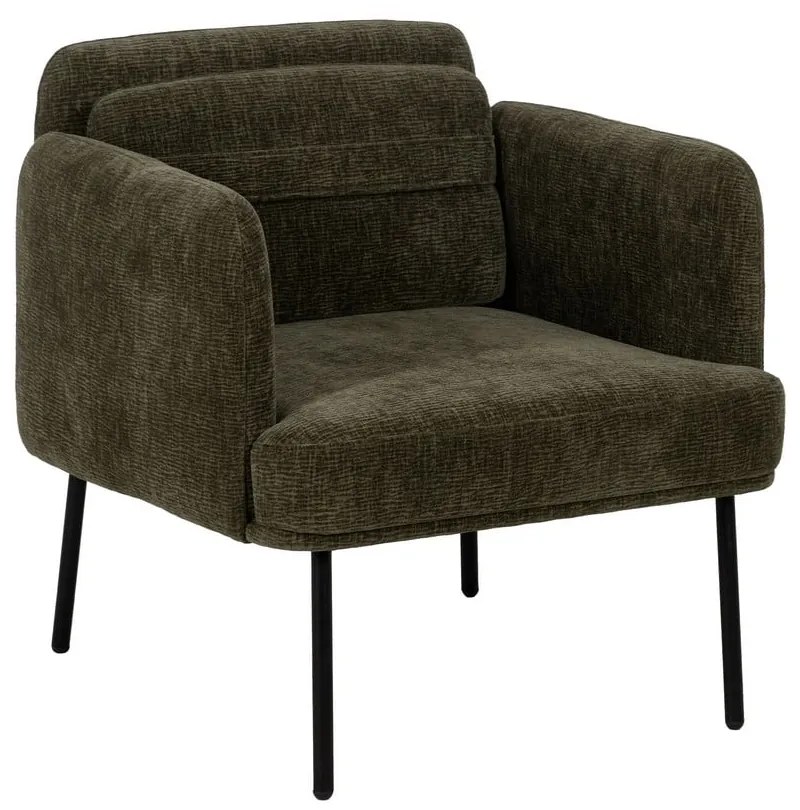 Зелено шенилово кресло Bind – Ixia