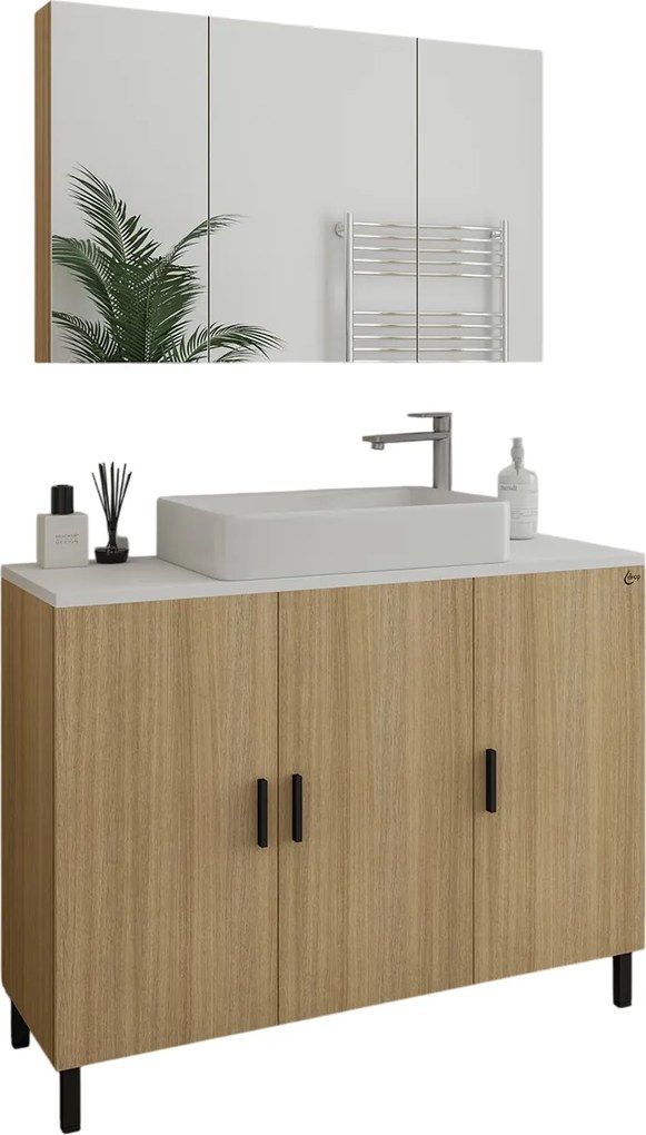 Комплект за баня Drop Roma 100 II-Светъл естествен цвят