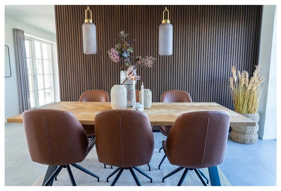 Кафяви трапезни столове в цвят коняк в комплект от 2 броя Monte - House Nordic