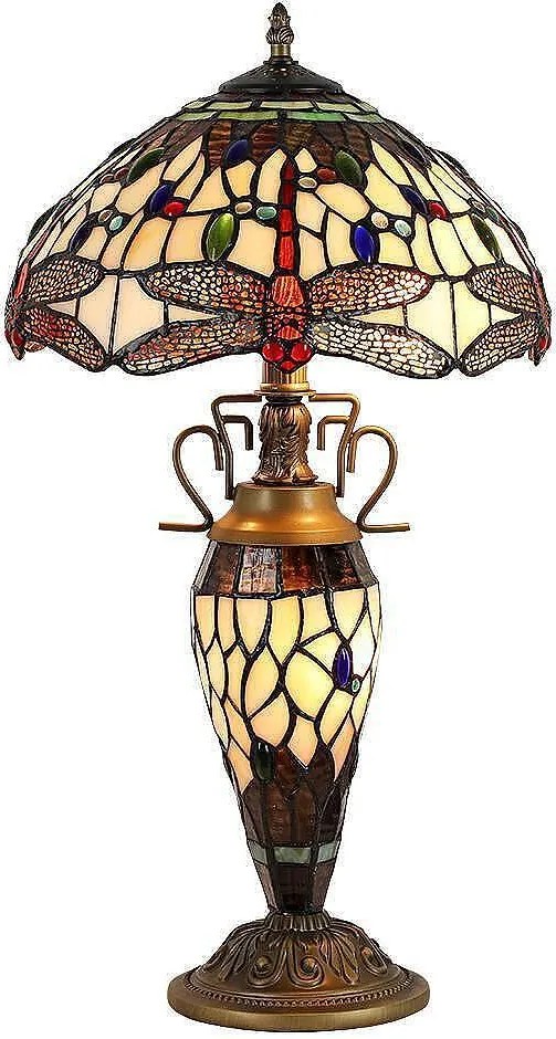 Настолна лампа TIFFANY 1710, 2xE27 + 1хЕ14