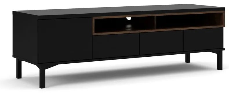 Черна маса за телевизор 156x48x48 cm Roomers – Tvilum
