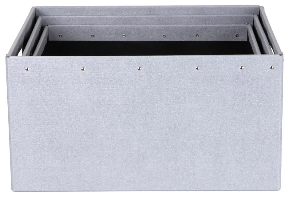 Светлосиви картонени кутии за съхранение в комплект от 3 броя Ture - Bigso Box of Sweden