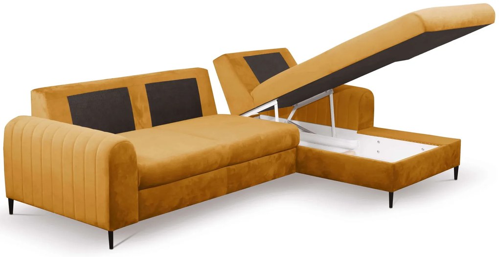 Ъглов диван Monte-Горчица