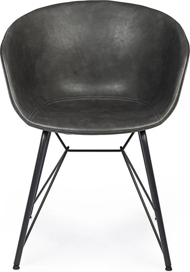 Тъмносив тапициран трапезен стол Warhol – Bizzotto