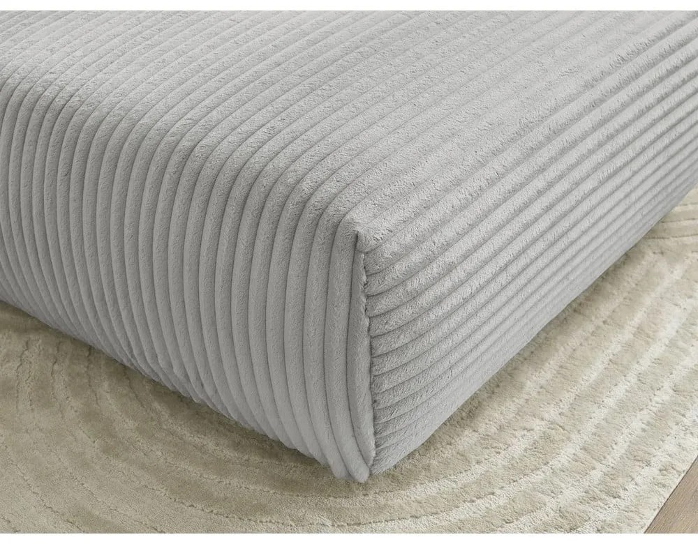 Светлосива табуретка от рипсено кадифе Lucien – Bobochic Paris