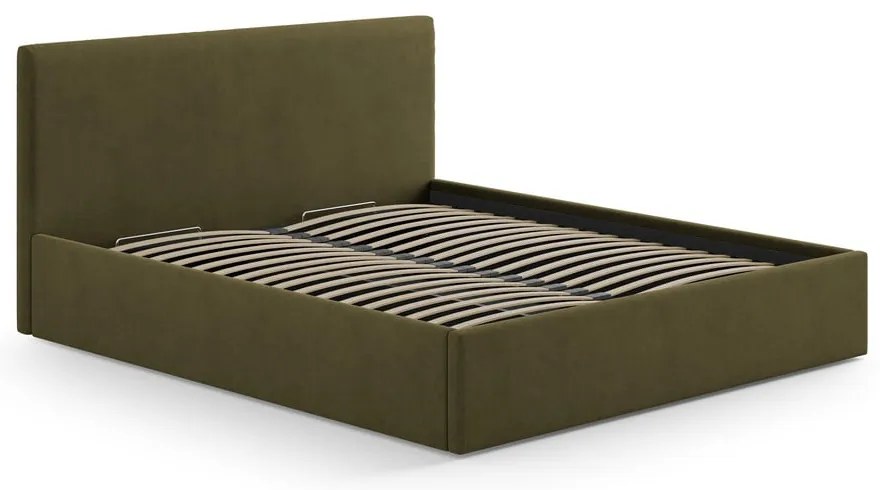 Зелена тапицирана табла за легло 190,5x100 cm Remo – Micadoni